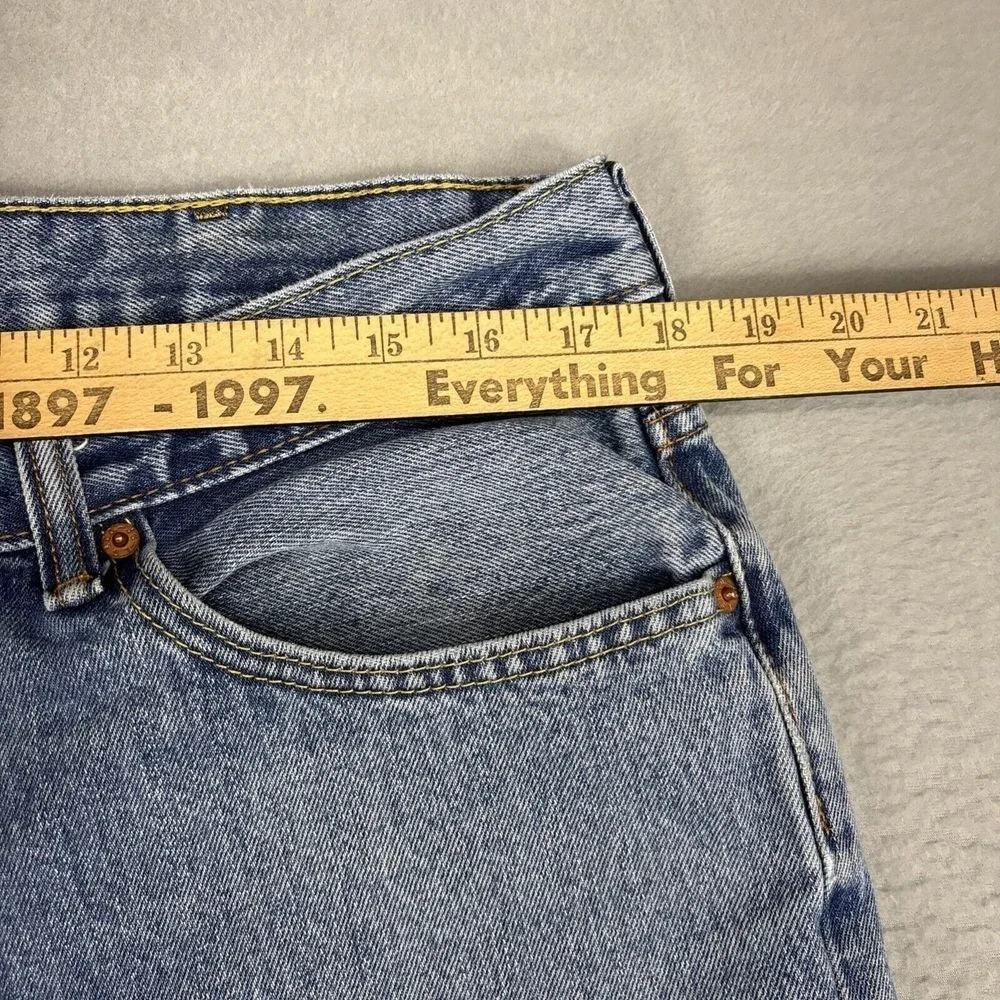 Levi's 550 Jeans Mens 36x33 TAG-38x34 Straight Blue Denim Rugged Workwear Biker
